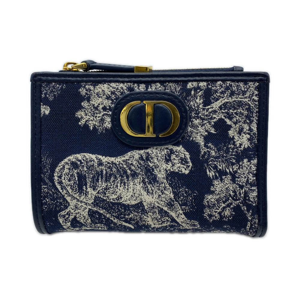 Christian Dior Dior Toile de Jouy Reverse Jacquard 30 Montaigne Dahlia Wallet... - Picture 1 of 16